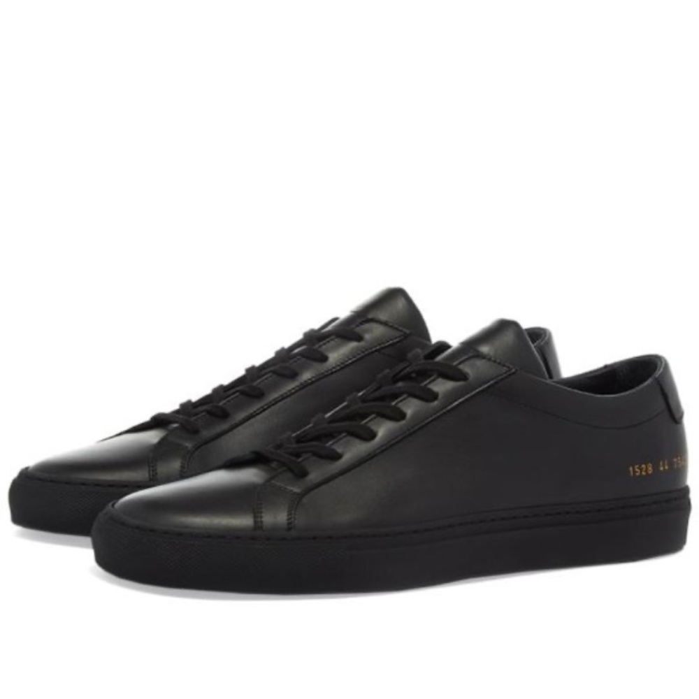 Common Projects Achilles Low Top Black Size 9/EU42